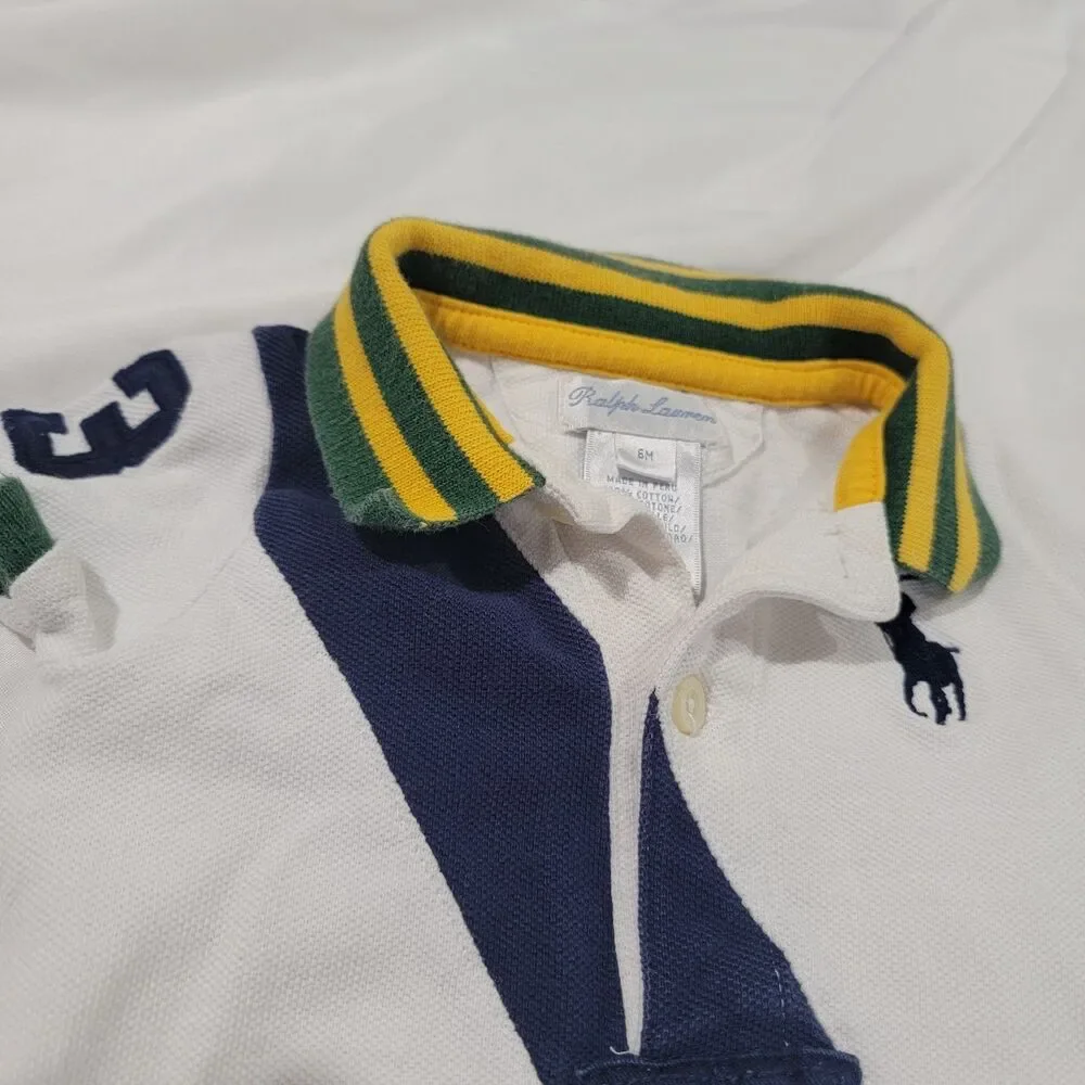 Ralph Lauren Baby Romper Size 6 Months Rugby‎ Polo Preppy Old Money